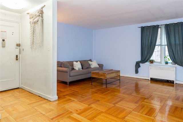 entryway with light parquet floors