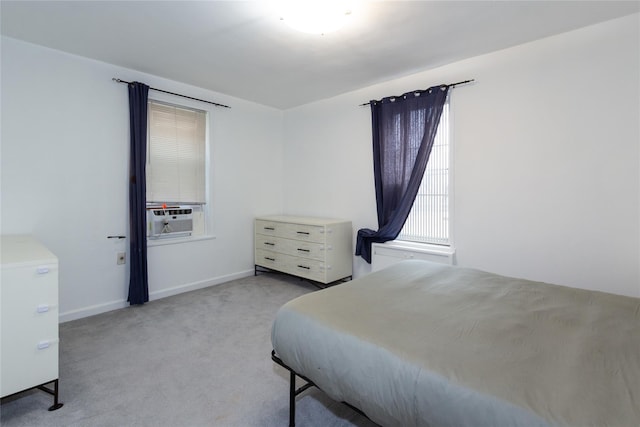 carpeted bedroom featuring cooling unit