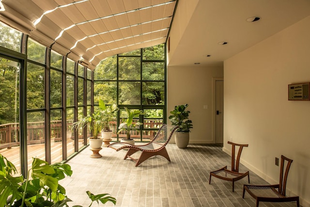 view of sunroom