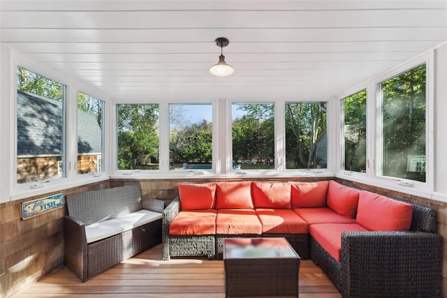 sunroom / solarium featuring a wealth of natural light