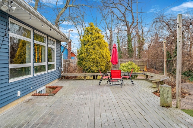 view of wooden deck