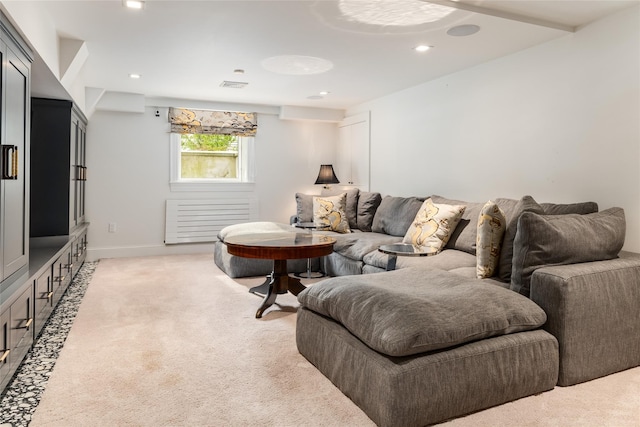 view of carpeted living room