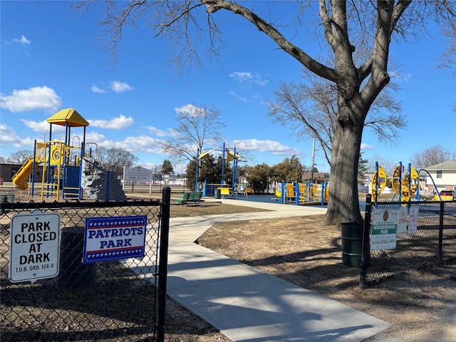 view of jungle gym