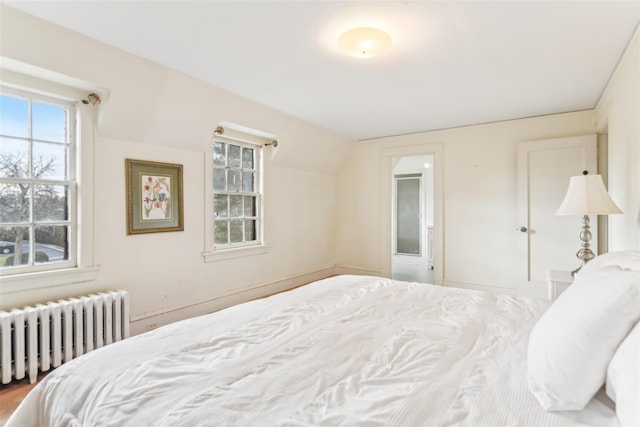 bedroom with radiator