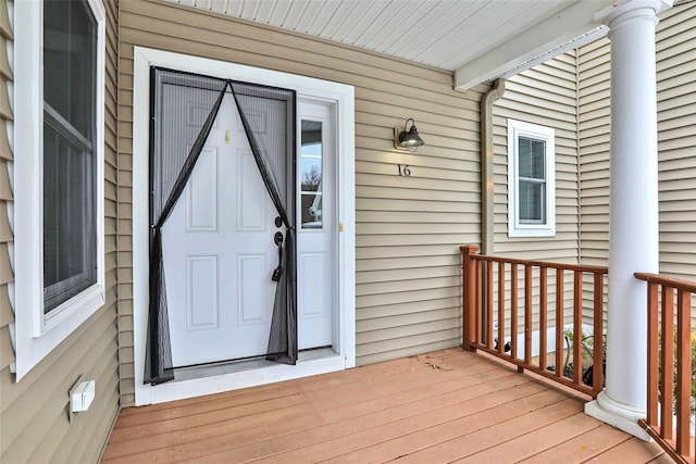 view of doorway to property