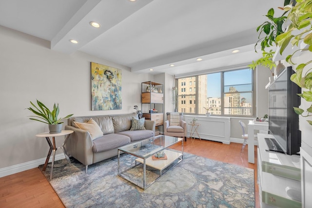 living room featuring hardwood / wood-style floors