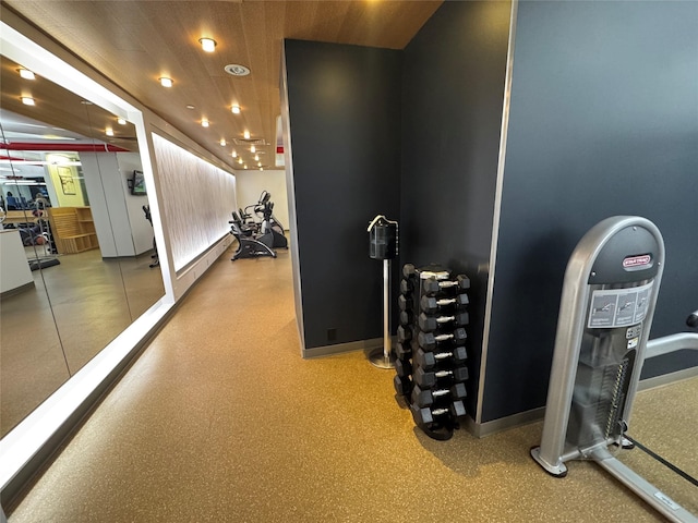 view of exercise room