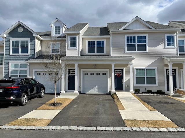 view of property featuring a garage