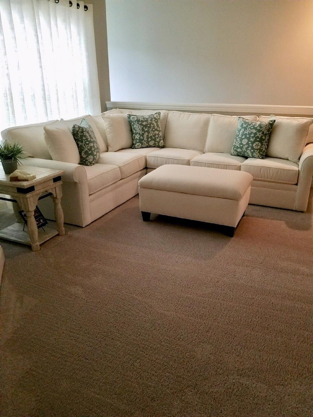 view of carpeted living room