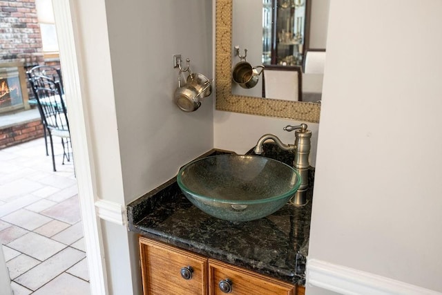 bathroom featuring vanity