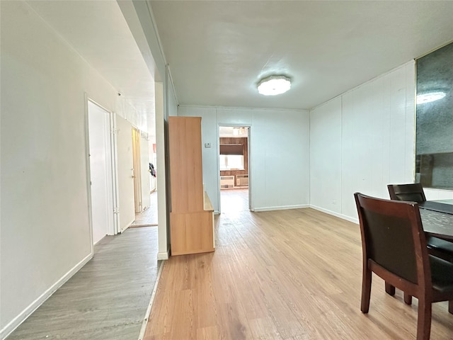 home office featuring light hardwood / wood-style flooring