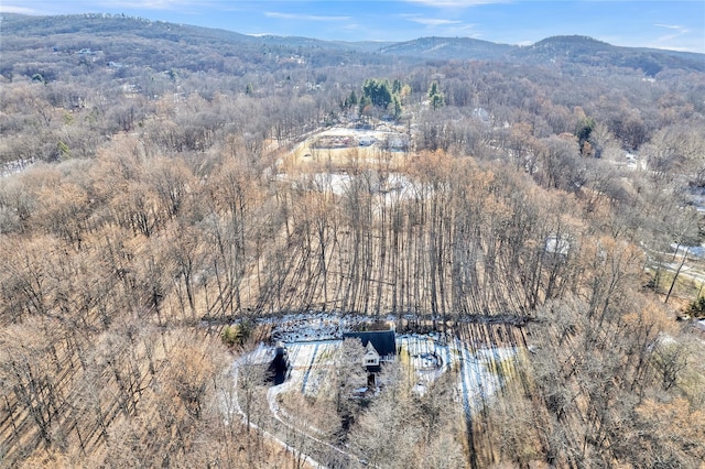 aerial view featuring a mountain view