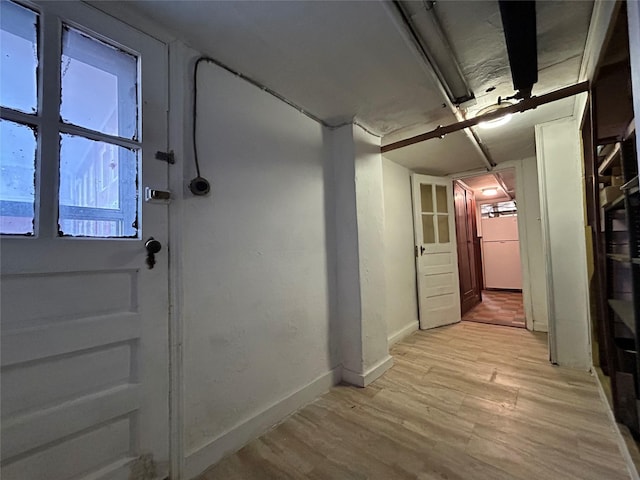 interior space featuring light wood-type flooring