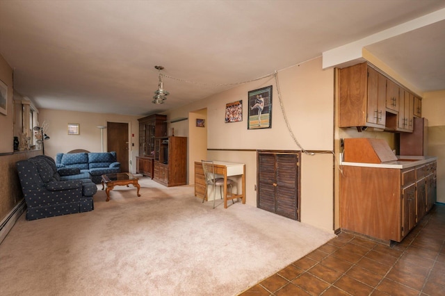 view of carpeted living room