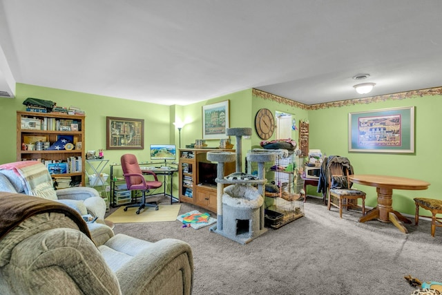 view of carpeted living room