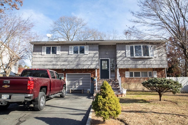 split foyer home with a garage