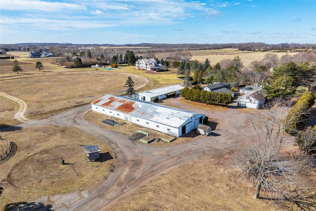 drone / aerial view featuring a rural view