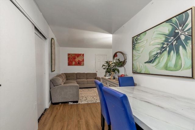 dining area featuring wood finished floors