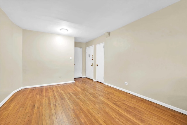 empty room featuring light wood-type flooring