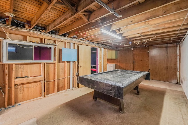 game room featuring pool table