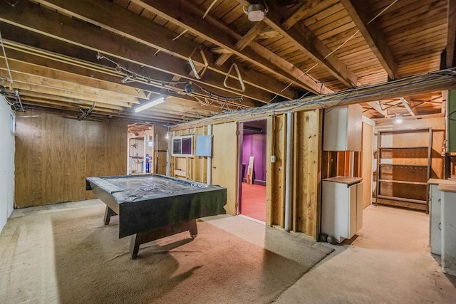 recreation room with pool table