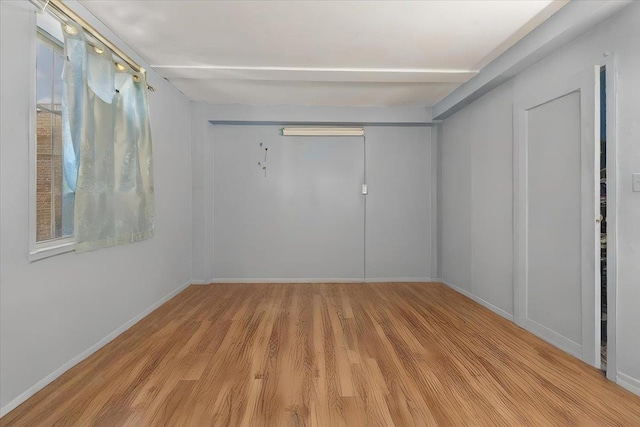 empty room featuring light wood-type flooring