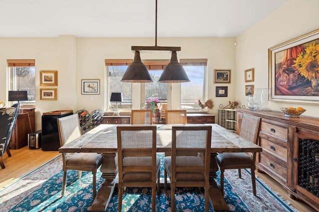 dining room with wood-type flooring