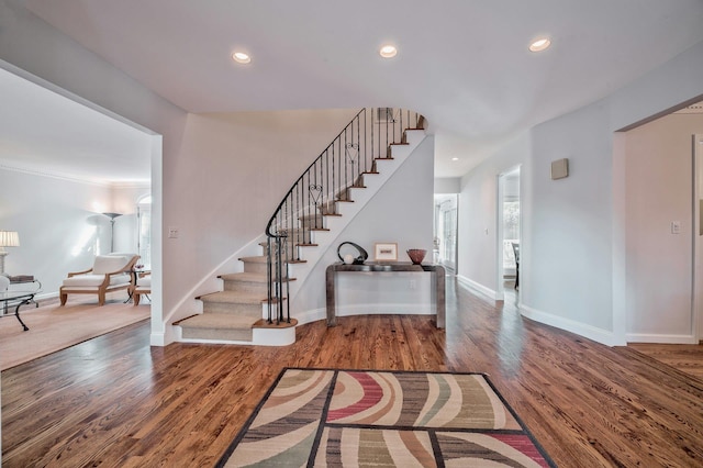 entryway featuring hardwood / wood-style floors