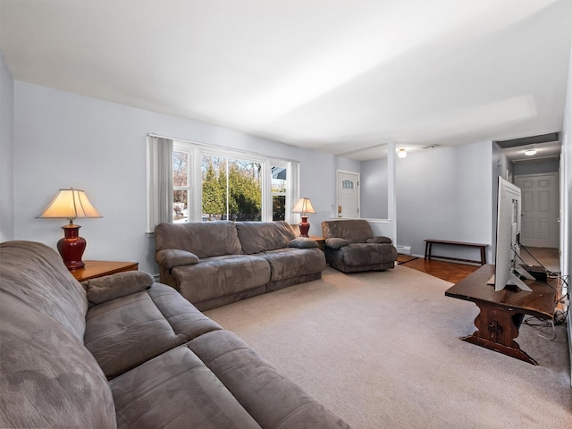 view of carpeted living room