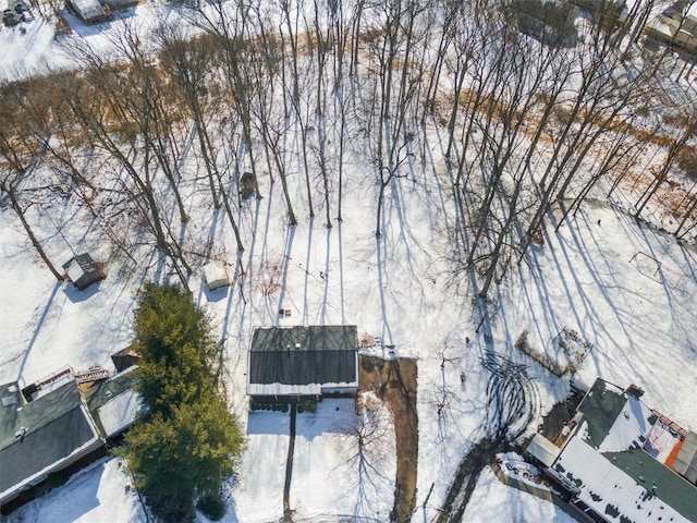 view of snowy aerial view