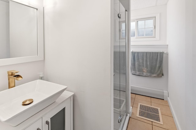 bathroom featuring vanity and tile patterned floors