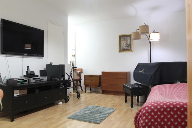 bedroom featuring light hardwood / wood-style flooring