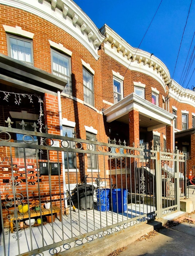 view of property featuring fence