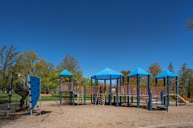 view of community jungle gym