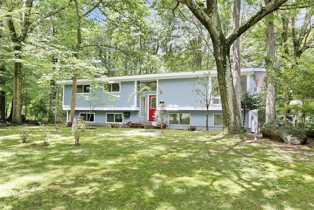 28 Robin Hood Rd, Montebello, NY 10901 - split foyer home featuring a front lawn