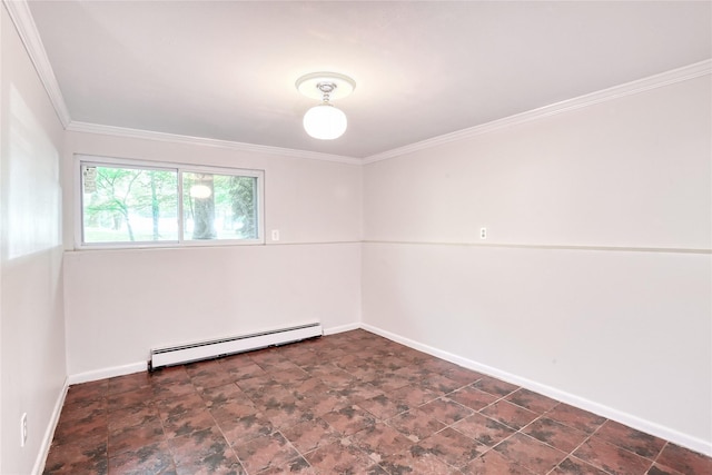 28 Robin Hood Rd, Montebello, NY 10901 - empty room with a baseboard radiator and ornamental molding