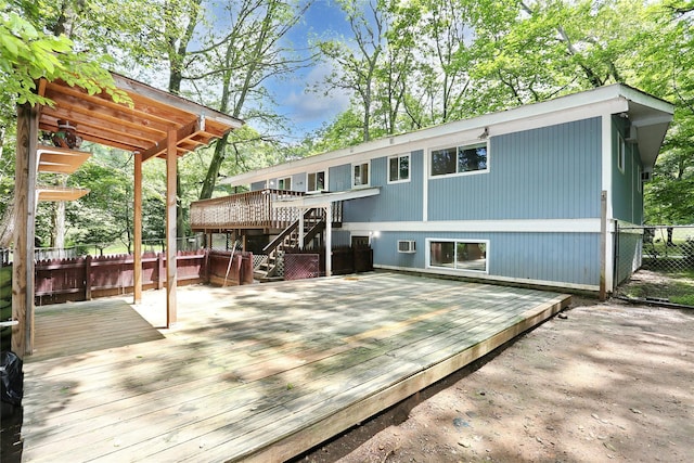 28 Robin Hood Rd, Montebello, NY 10901 - wooden terrace with stairway
