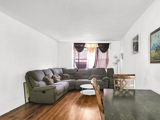 living room featuring hardwood / wood-style floors