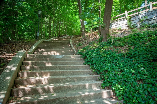 view of stairs