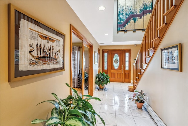 view of tiled entryway