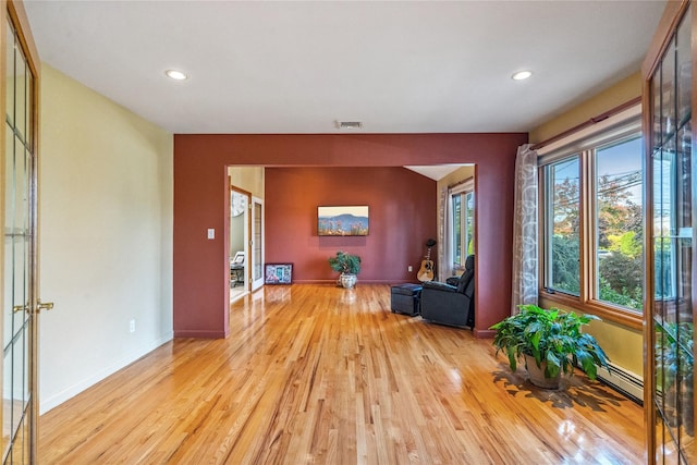 interior space with light wood-type flooring