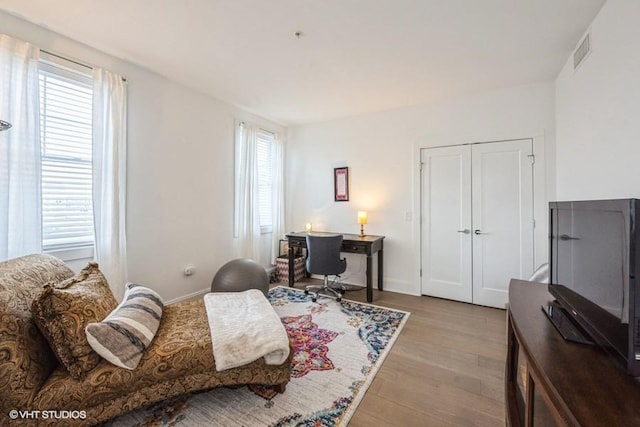 interior space featuring light hardwood / wood-style floors