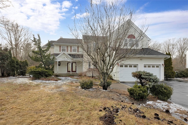 view of front facade with a garage