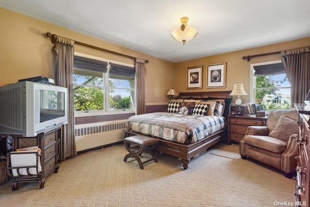 bedroom with radiator
