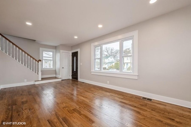 interior space featuring hardwood / wood-style floors