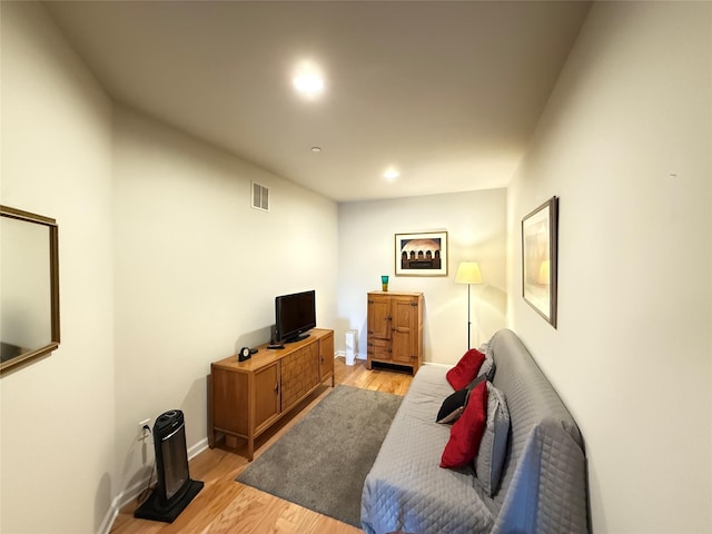 living room featuring light hardwood / wood-style floors