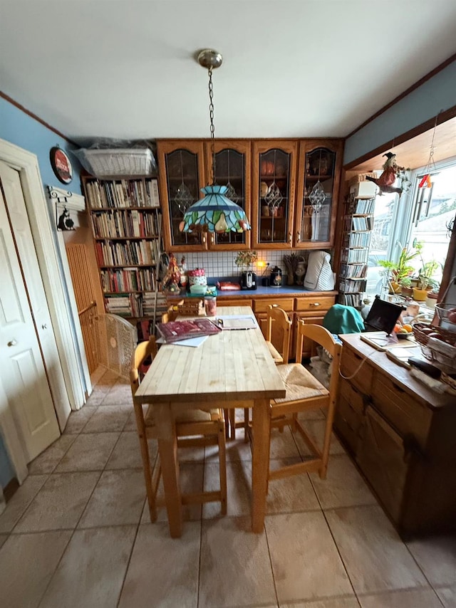 view of tiled dining area