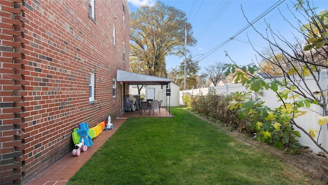 view of yard featuring a gazebo