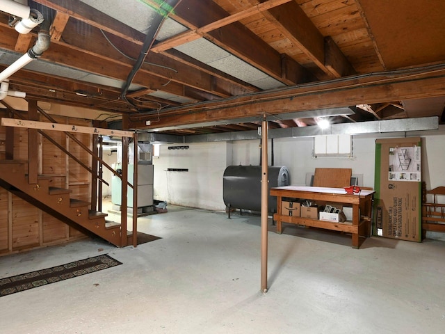 view of basement