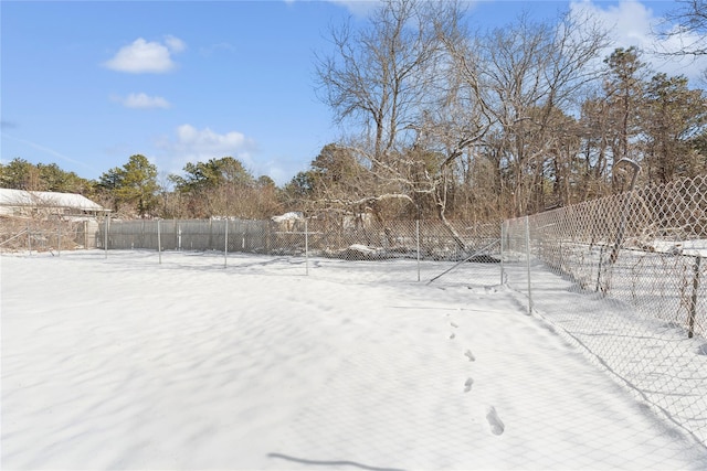 view of snowy yard